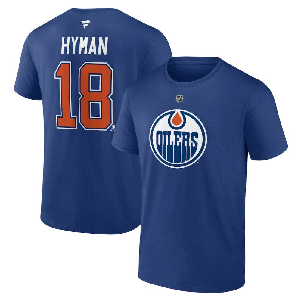 Zach Hyman Edmonton Oilers Fanatics Authentic Stack Name & Number T-Shirt Sale