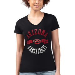 Arizona Diamondbacks G-III 4Her by Carl Banks Women's Super-Slim Fit Lightweight City Graphic V-Neck T-Shirt | MLB On Sale