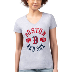 Boston Red Sox G-III 4Her by Carl Banks Women's Super-Slim Fit Lightweight City Graphic V-Neck T-Shirt | MLB Near me