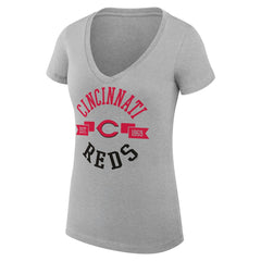 Cincinnati Reds G-III 4Her by Carl Banks Women's Super-Slim Fit Lightweight City Graphic V-Neck T-Shirt | MLB Online