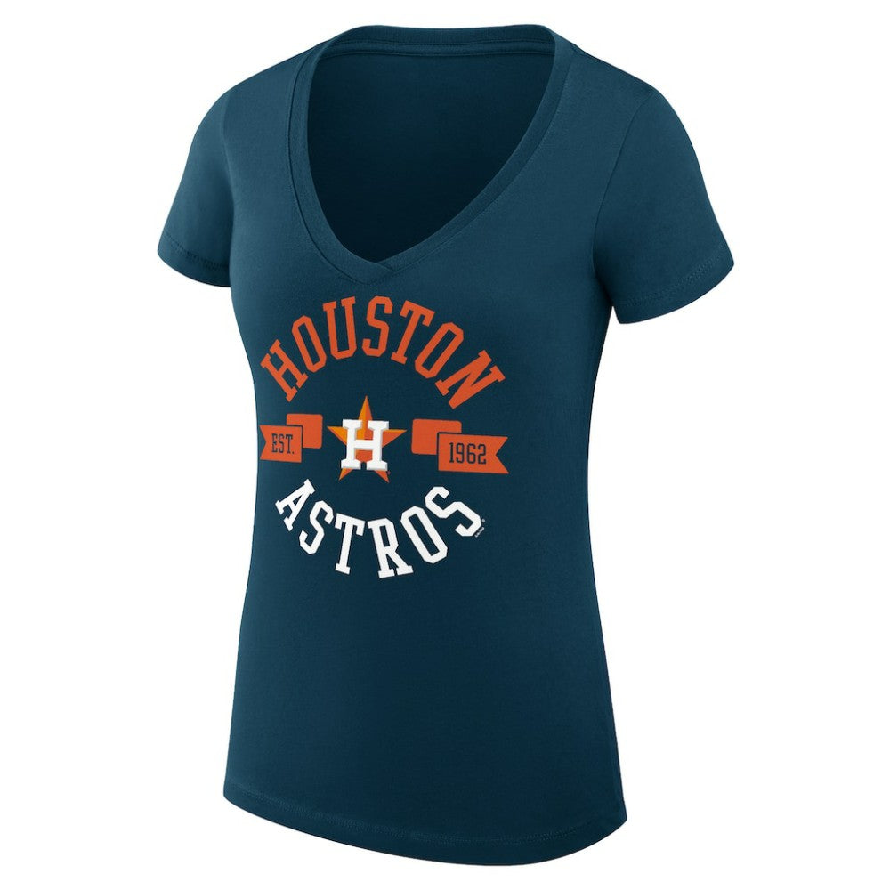 Houston Astros G-III 4Her by Carl Banks Women's Super-Slim Fit Lightweight City Graphic V-Neck T-Shirt | MLB Near me