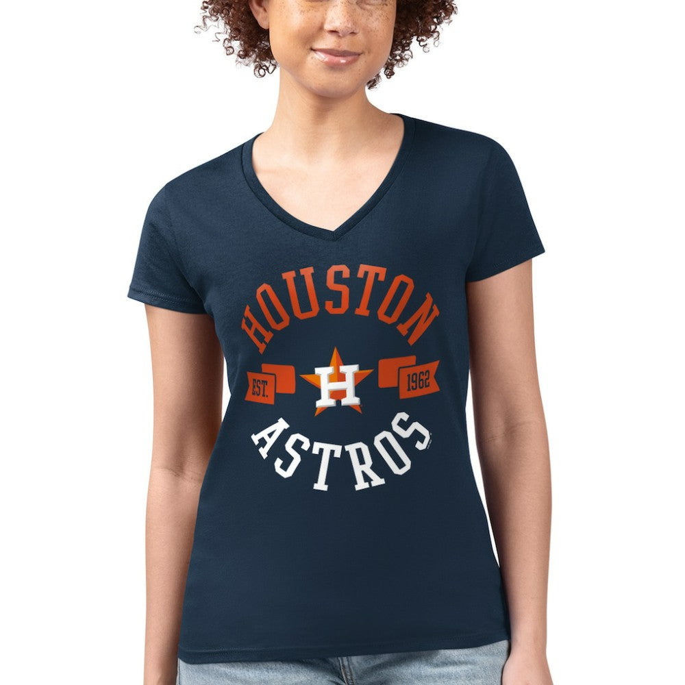 Houston Astros G-III 4Her by Carl Banks Women's Super-Slim Fit Lightweight City Graphic V-Neck T-Shirt | MLB Near me