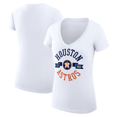 Houston Astros G-III 4Her by Carl Banks Women's Super-Slim Fit Lightweight City Graphic V-Neck T-Shirt | MLB Shop