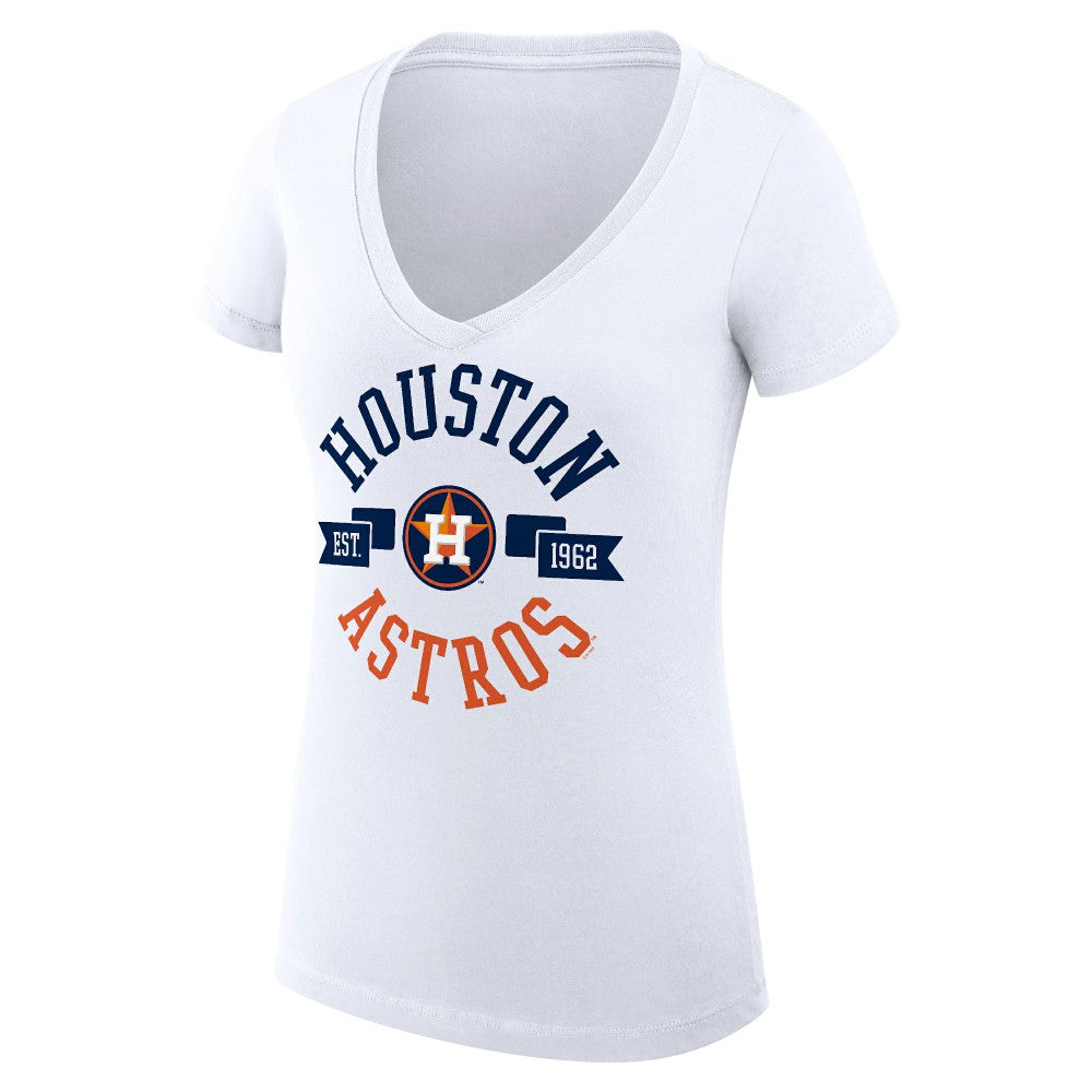 Houston Astros G-III 4Her by Carl Banks Women's Super-Slim Fit Lightweight City Graphic V-Neck T-Shirt | MLB Shop