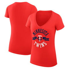 Minnesota Twins G-III 4Her by Carl Banks Women's Super-Slim Fit Lightweight City Graphic V-Neck T-Shirt | MLB Near me