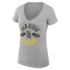 San Diego Padres G-III 4Her by Carl Banks Women's Super-Slim Fit Lightweight City Graphic V-Neck T-Shirt | MLB US
