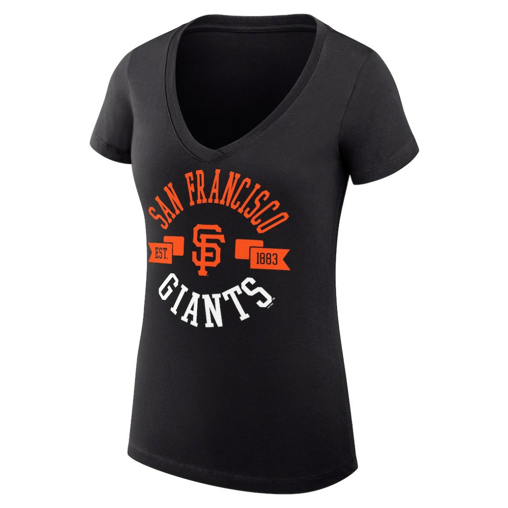 San Francisco Giants G-III 4Her by Carl Banks Women's Super-Slim Fit Lightweight City Graphic V-Neck T-Shirt | MLB For sale