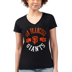 San Francisco Giants G-III 4Her by Carl Banks Women's Super-Slim Fit Lightweight City Graphic V-Neck T-Shirt | MLB For sale