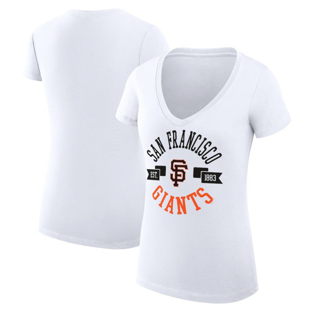San Francisco Giants G-III 4Her by Carl Banks Women's Super-Slim Fit Lightweight City Graphic V-Neck T-Shirt | MLB Near me