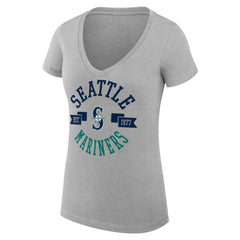 Seattle Mariners G-III 4Her by Carl Banks Women's Super-Slim Fit Lightweight City Graphic V-Neck T-Shirt | MLB Near me