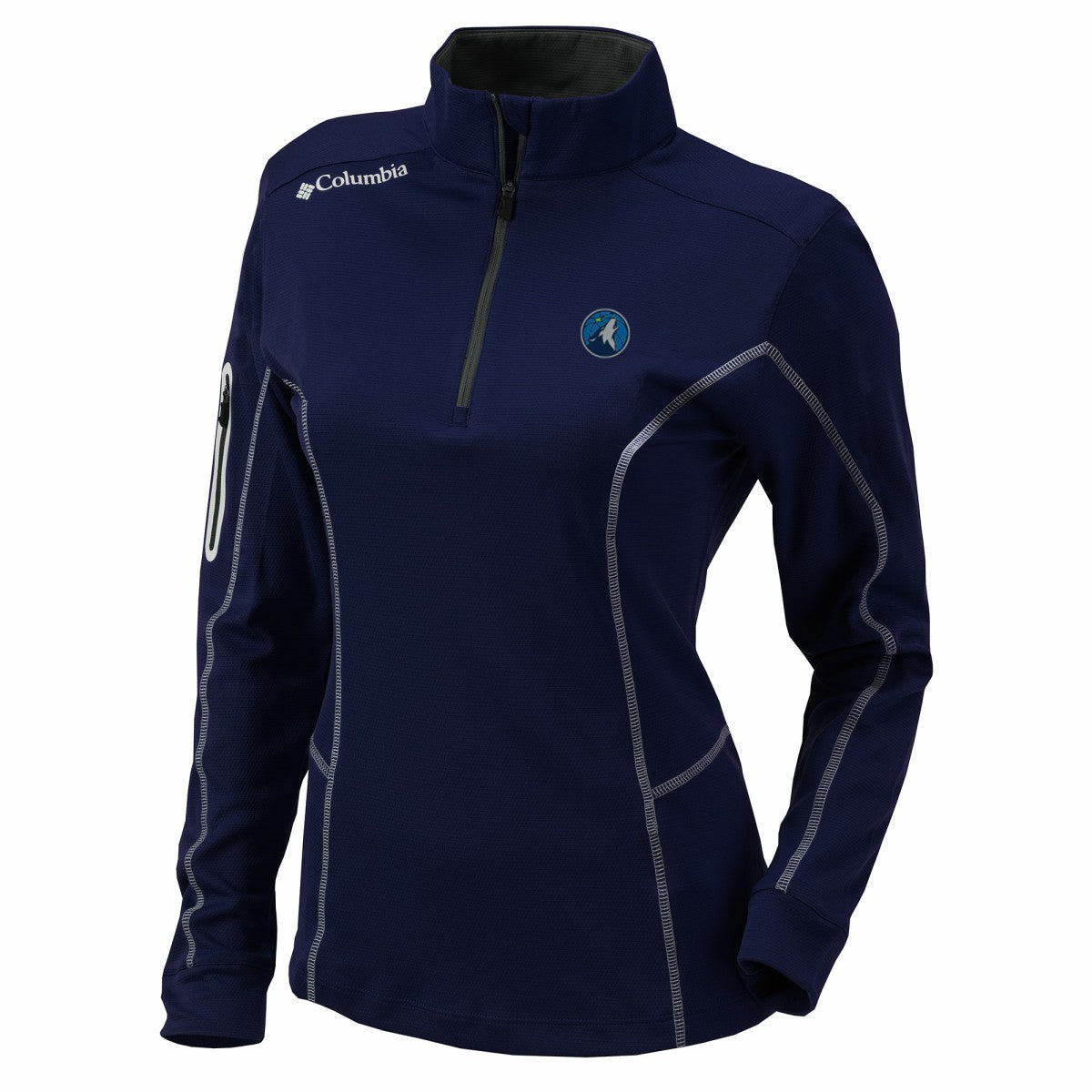 Minnesota Timberwolves Women's Omni-Wick Shotgun Quarter-Zip Pullover Top New