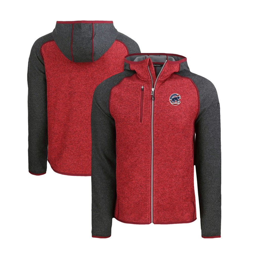 Chicago Cubs Cutter & Buck Stars & Stripes Mainsail Sweater-Knit Full-Zip Hoodie | MLB Sale