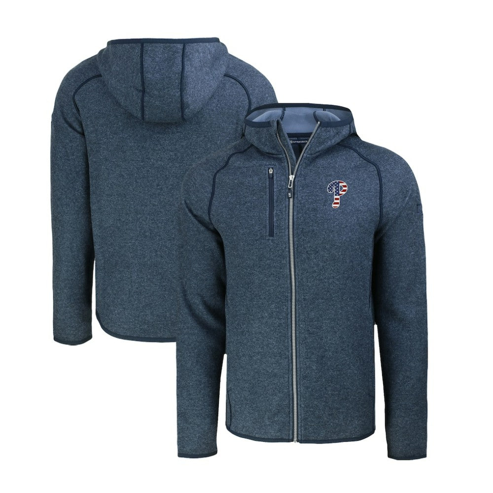 Philadelphia Phillies Cutter & Buck Stars & Stripes Mainsail Sweater-Knit Full-Zip Hoodie | MLB Near me