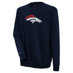 Denver Broncos  Antigua Victory Crewneck Pullover Sweatshirt