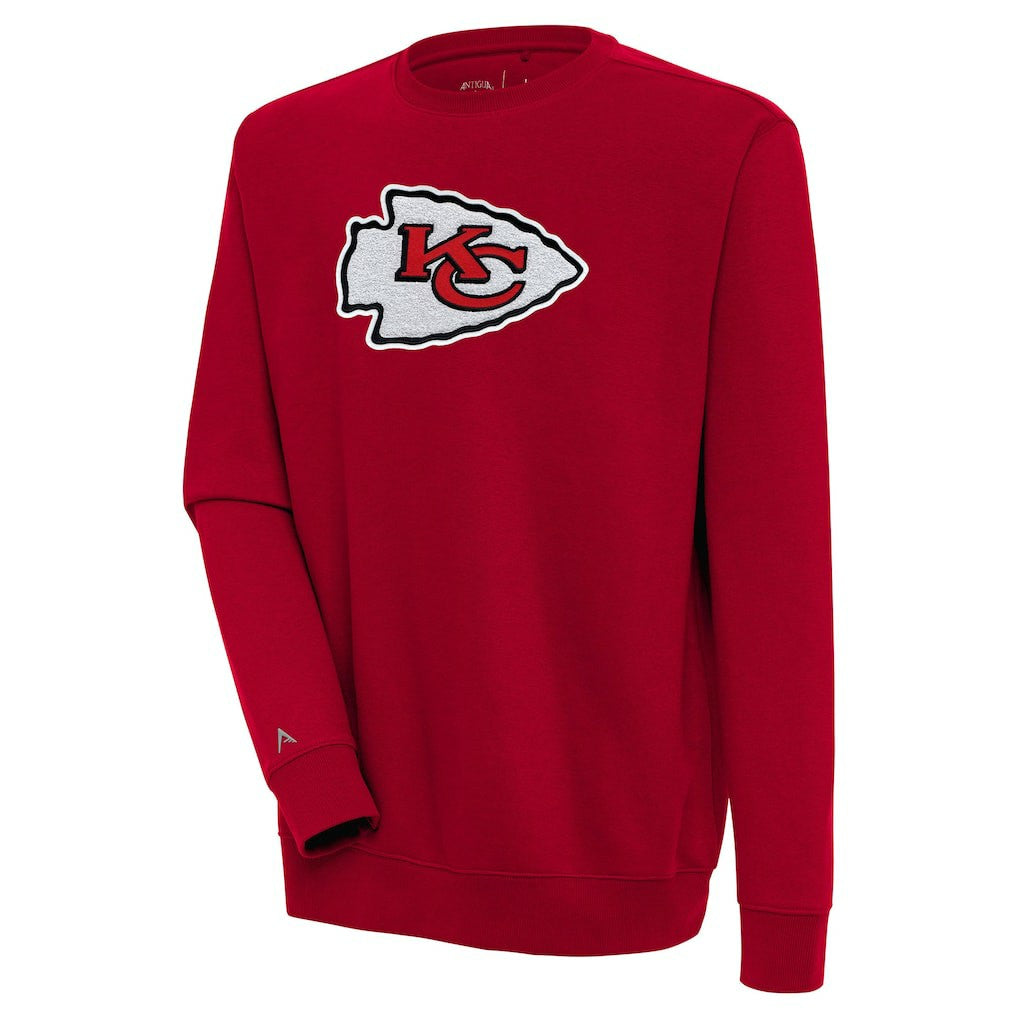 Kansas City Chiefs  Antigua Victory Crewneck Pullover Sweatshirt