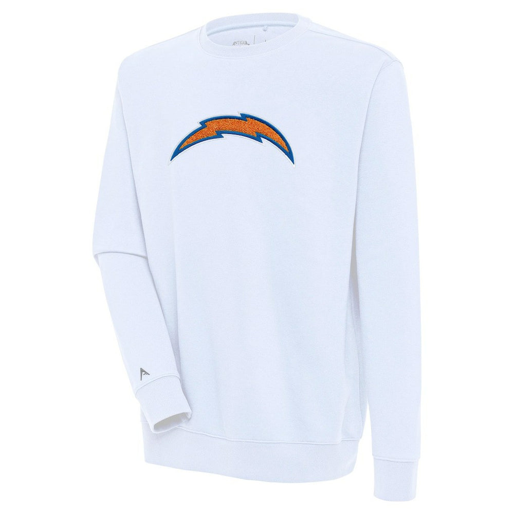 Los Angeles Chargers  Antigua Victory Crewneck Pullover Sweatshirt