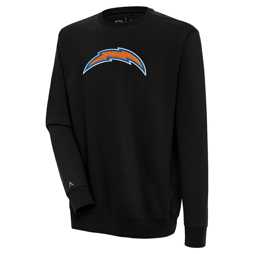 Los Angeles Chargers  Antigua Victory Crewneck Pullover Sweatshirt