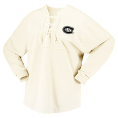Montreal Canadiens Fanatics Women's Original Six Lace-Up Spirit Jersey Long Sleeve T-Shirt Online