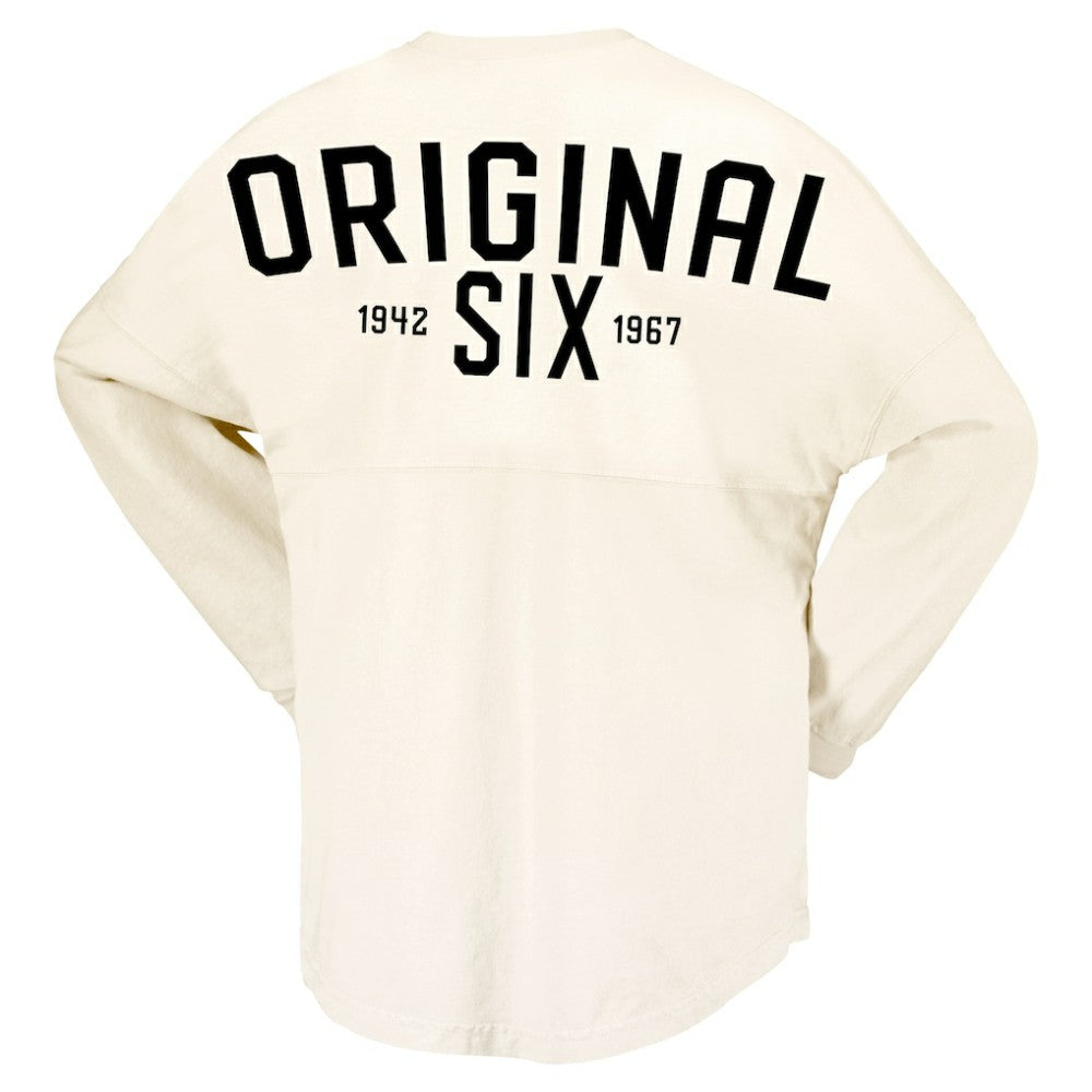 Montreal Canadiens Fanatics Women's Original Six Lace-Up Spirit Jersey Long Sleeve T-Shirt Online
