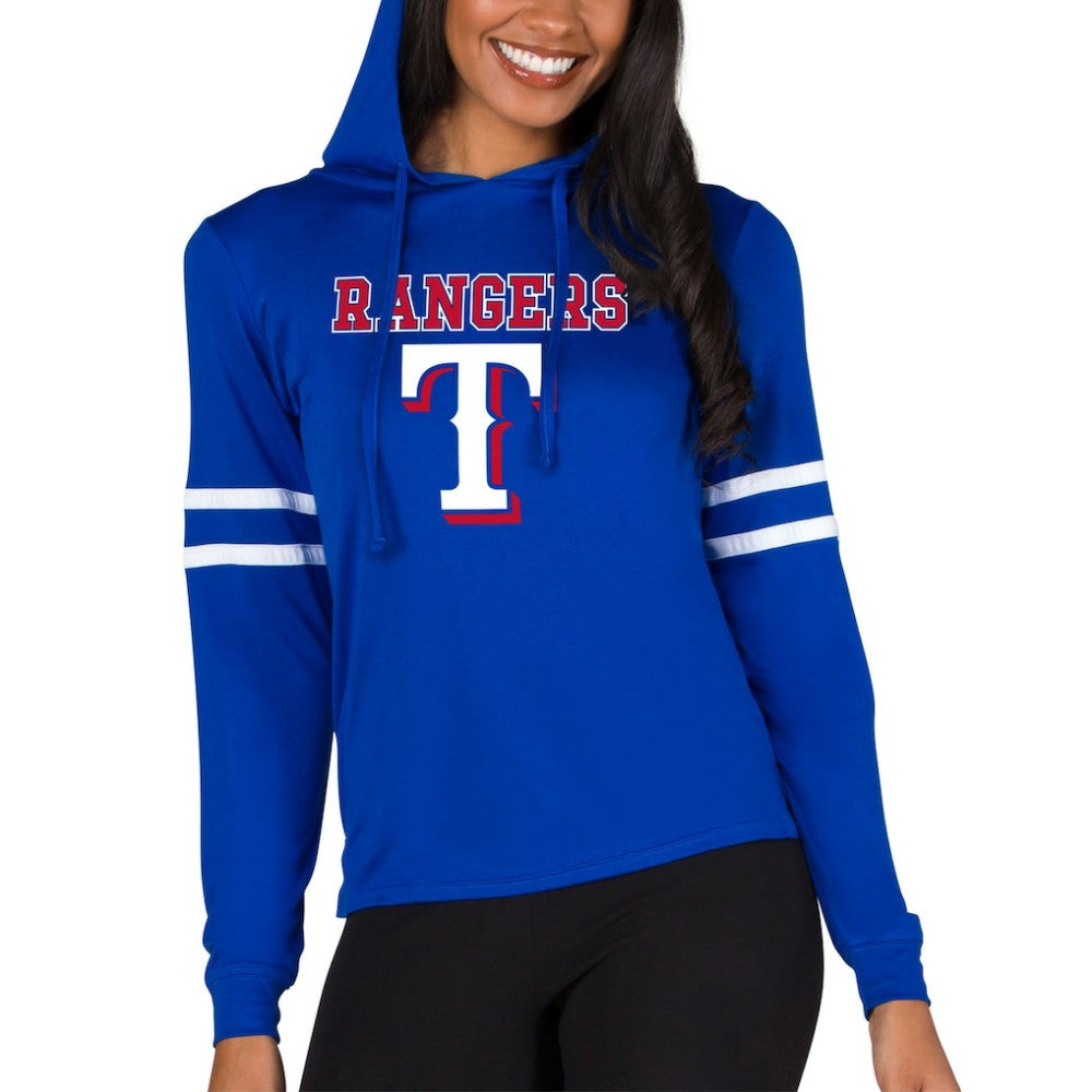 Texas Rangers Concepts Sport Women's Marathon Lightweight Lounge Pullover Hoodie | MLB Outlet