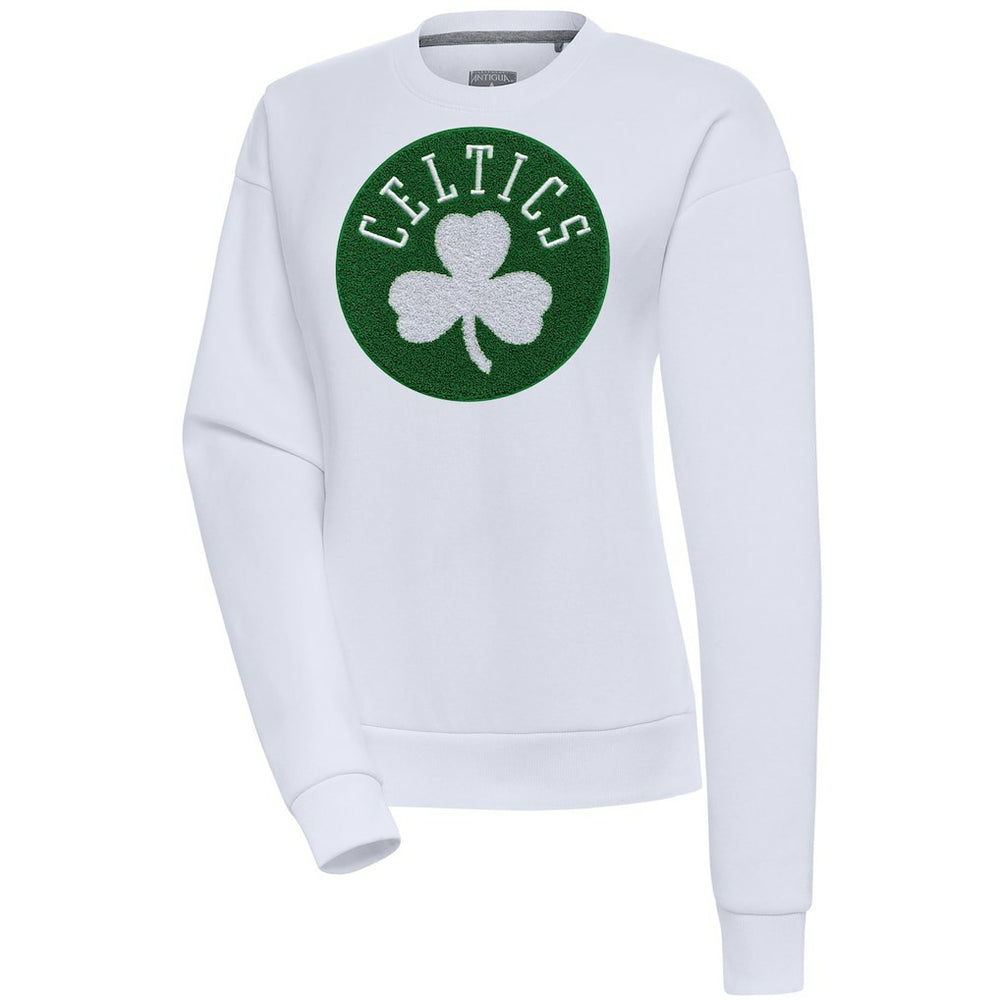 Boston Celtics Antigua Women's Victory Crewneck Pullover Sweatshirt Outlet