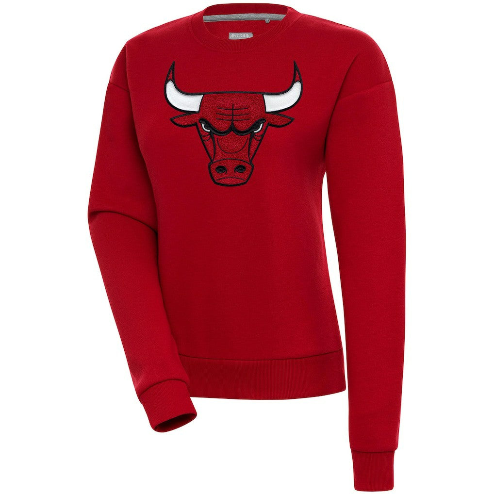 Chicago Bulls Antigua Women's Victory Crewneck Pullover Sweatshirt sale Online