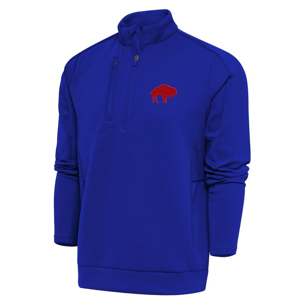 Buffalo Bills  Adult Throwback Logo Generation Quarter-Zip Pullover Top