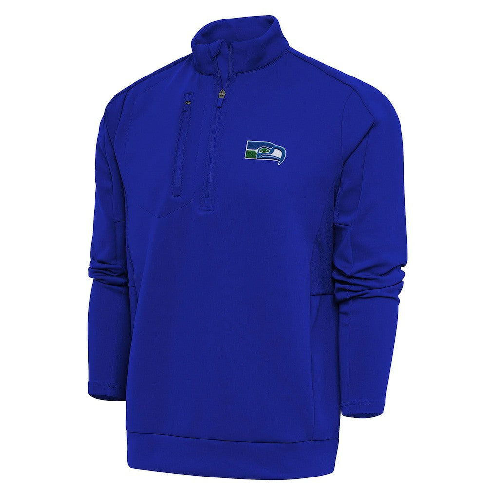 Seattle Seahawks  Adult Throwback Logo Generation Quarter-Zip Pullover Top