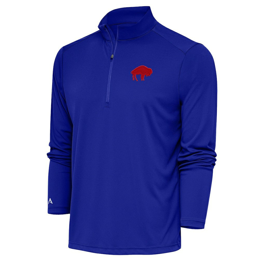 Buffalo Bills  Adult Throwback Logo Tribute Quarter-Zip Pullover