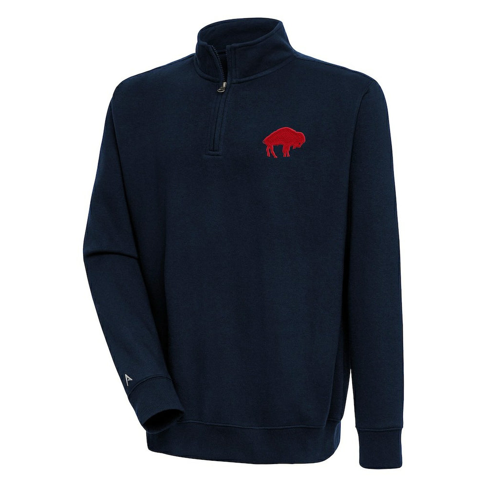 Buffalo Bills  Adult Throwback Logo Victory Quarter-Zip Pullover Top
