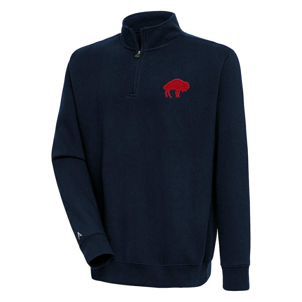 Buffalo Bills  Adult Throwback Logo Victory Quarter-Zip Pullover Top