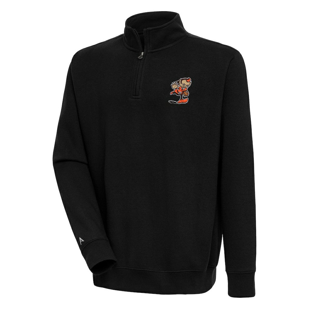 Cleveland Browns  Adult Throwback Logo Victory Quarter-Zip Pullover Top