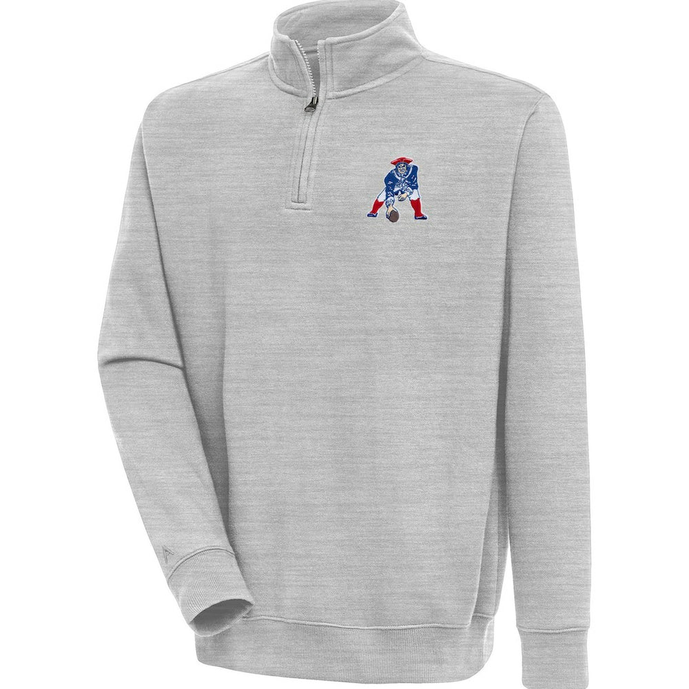 New England Patriots  Adult Throwback Logo Victory Quarter-Zip Pullover Top