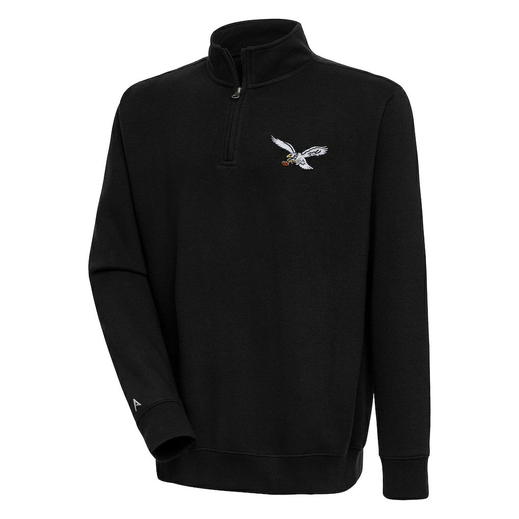 Philadelphia Eagles  Adult Throwback Logo Victory Quarter-Zip Pullover Top