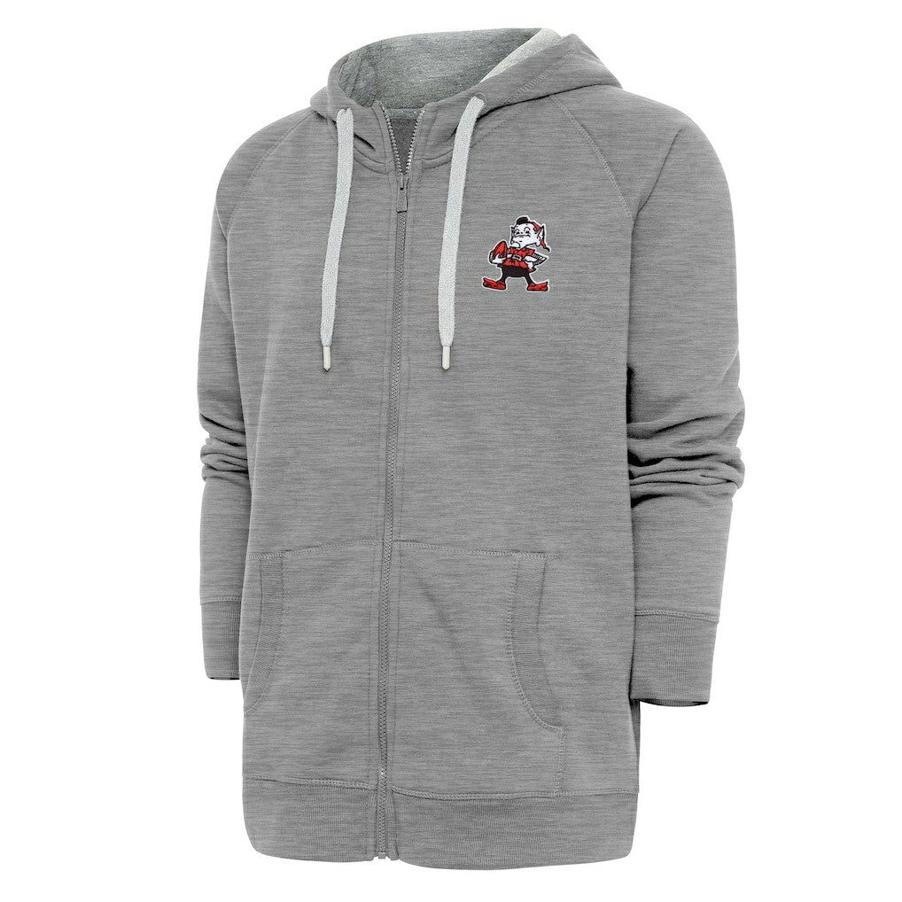 Cleveland Browns  Adult Throwback Logo Victory Full-Zip Hoodie