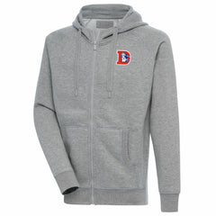 Denver Broncos  Adult Throwback Logo Victory Full-Zip Hoodie
