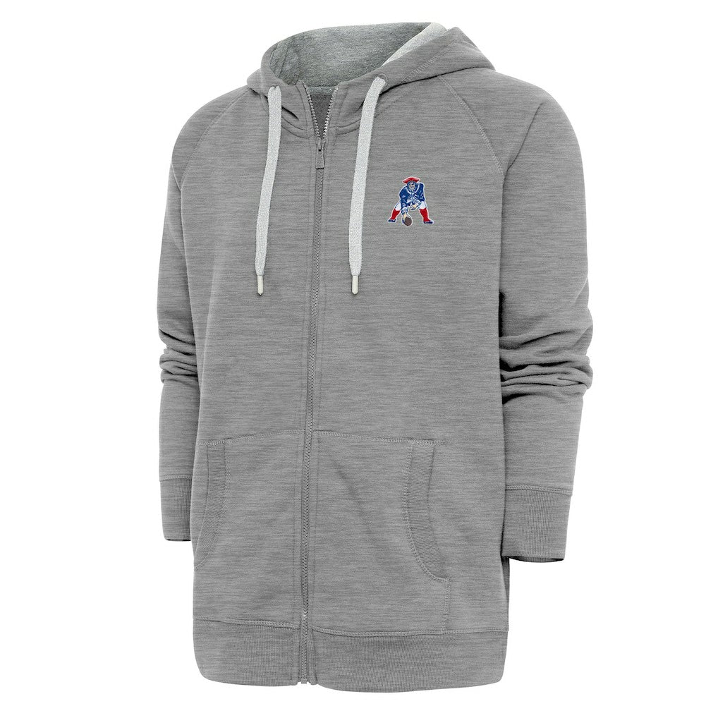 New England Patriots  Adult Throwback Logo Victory Full-Zip Hoodie