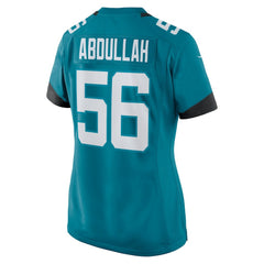 Jacksonville Jaguars Nike Yasir Abdullah  Women's Team Game Jersey