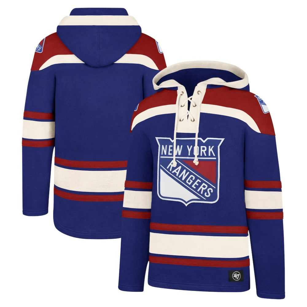 New York Rangers '47 Big & Tall Superior Lacer Pullover Hoodie Discount
