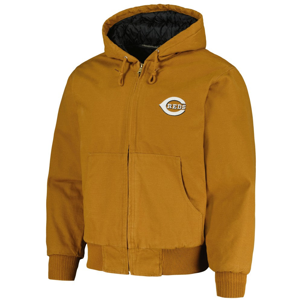 Cincinnati Reds Dunbrooke Dakota Work Full-Zip Hoodie Jacket | MLB For sale