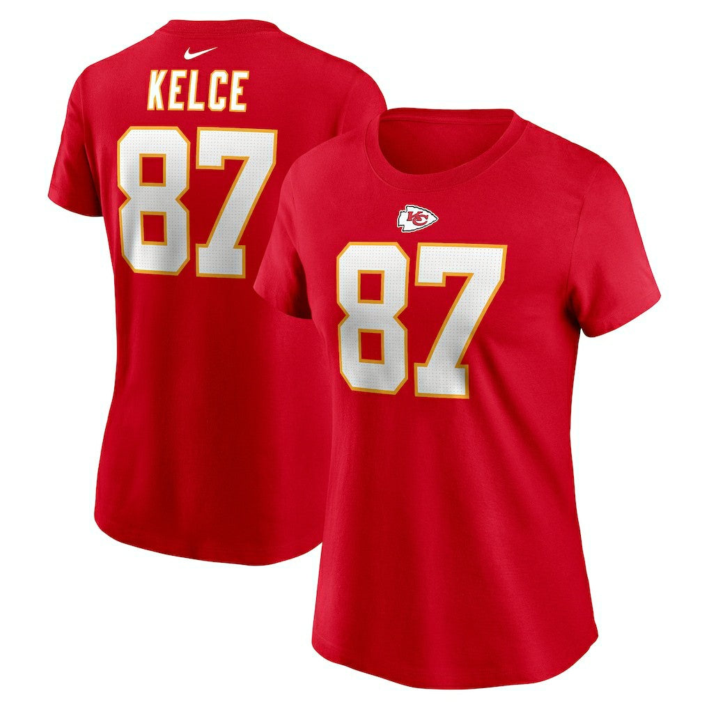 Kansas City Chiefs Nike Travis Kelce  Women's Player Name & Number T-Shirt