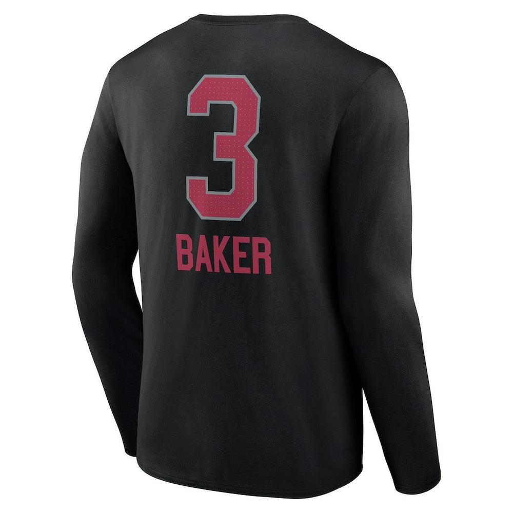 Arizona Cardinals  Budda Baker  Team Wordmark Player Name & Number Long Sleeve T-Shirt