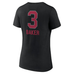 Arizona Cardinals  Budda Baker  Women's Team Wordmark Player Name & Number V-Neck T-Shirt