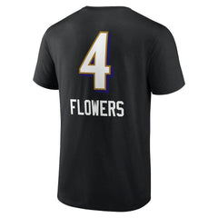 Baltimore Ravens  Zay Flowers  Team Wordmark Player Name & Number T-Shirt