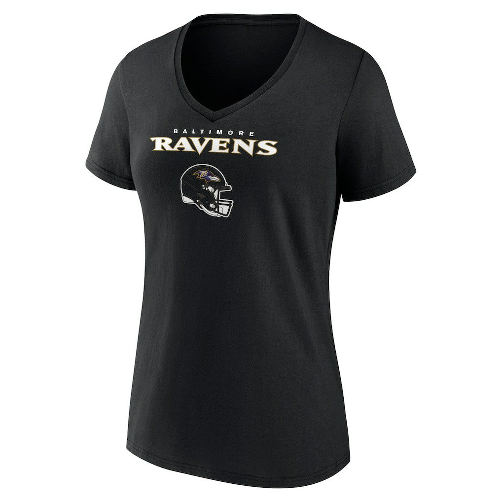 Baltimore Ravens  Zay Flowers  Women's Team Wordmark Player Name & Number V-Neck T-Shirt