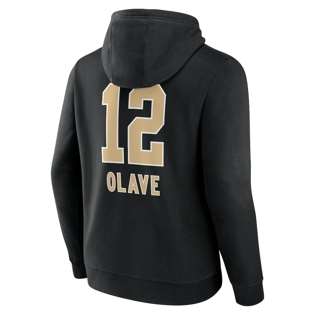 New Orleans Saints  Chris Olave  Team Wordmark Player Name & Number Pullover Hoodie