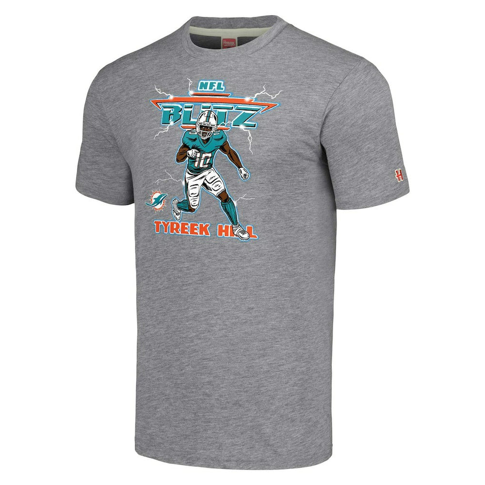 Miami Dolphins  Tyreek Hill  Homage Unisex NFL Blitz Player Tri-Blend T-Shirt