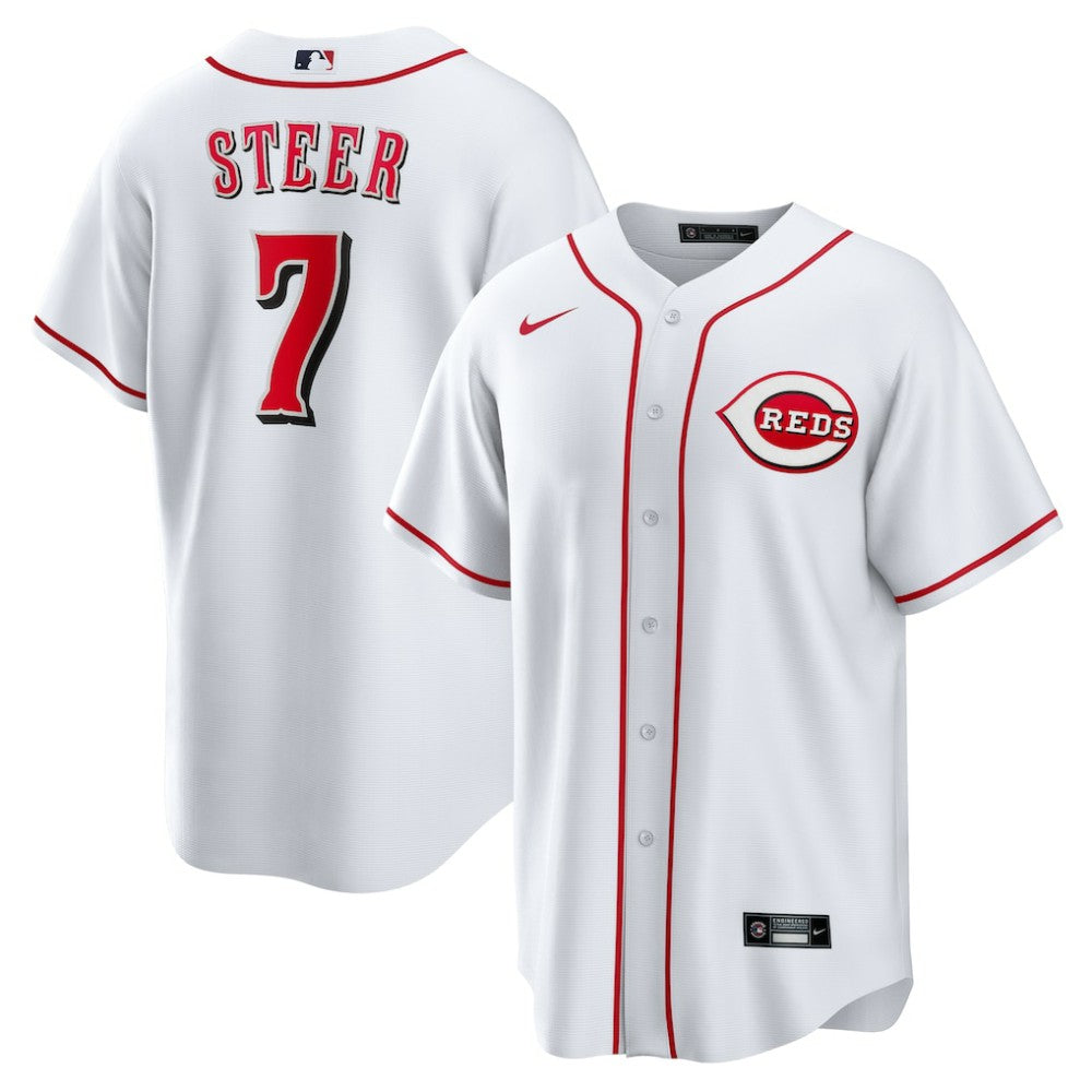 Spencer Steer Cincinnati Reds Nike Home Replica Jersey | MLB For sale