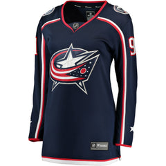 Kent Johnson Columbus Blue Jackets Fanatics Women's Home Breakaway Player Jersey Outlet