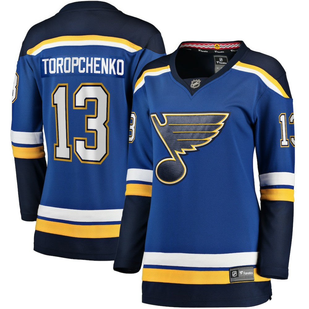 Alexey Toropchenko St. Louis Blues Fanatics Women's Home Breakaway Player Jersey Outlet